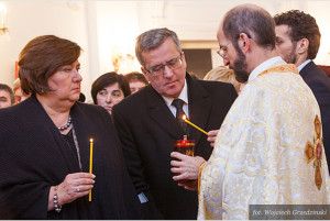 Prezydent RP Bronisław Komorowski wziął udział w Panichidzie w greckokatolickiej cerkwi w Warszawie.