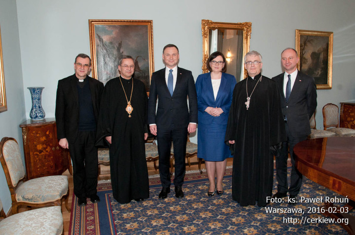 Spotkanie Metropolity i Arcybiskupa Eugeniusza Popowicza z Prezydentem RP Andrzejem Dudą