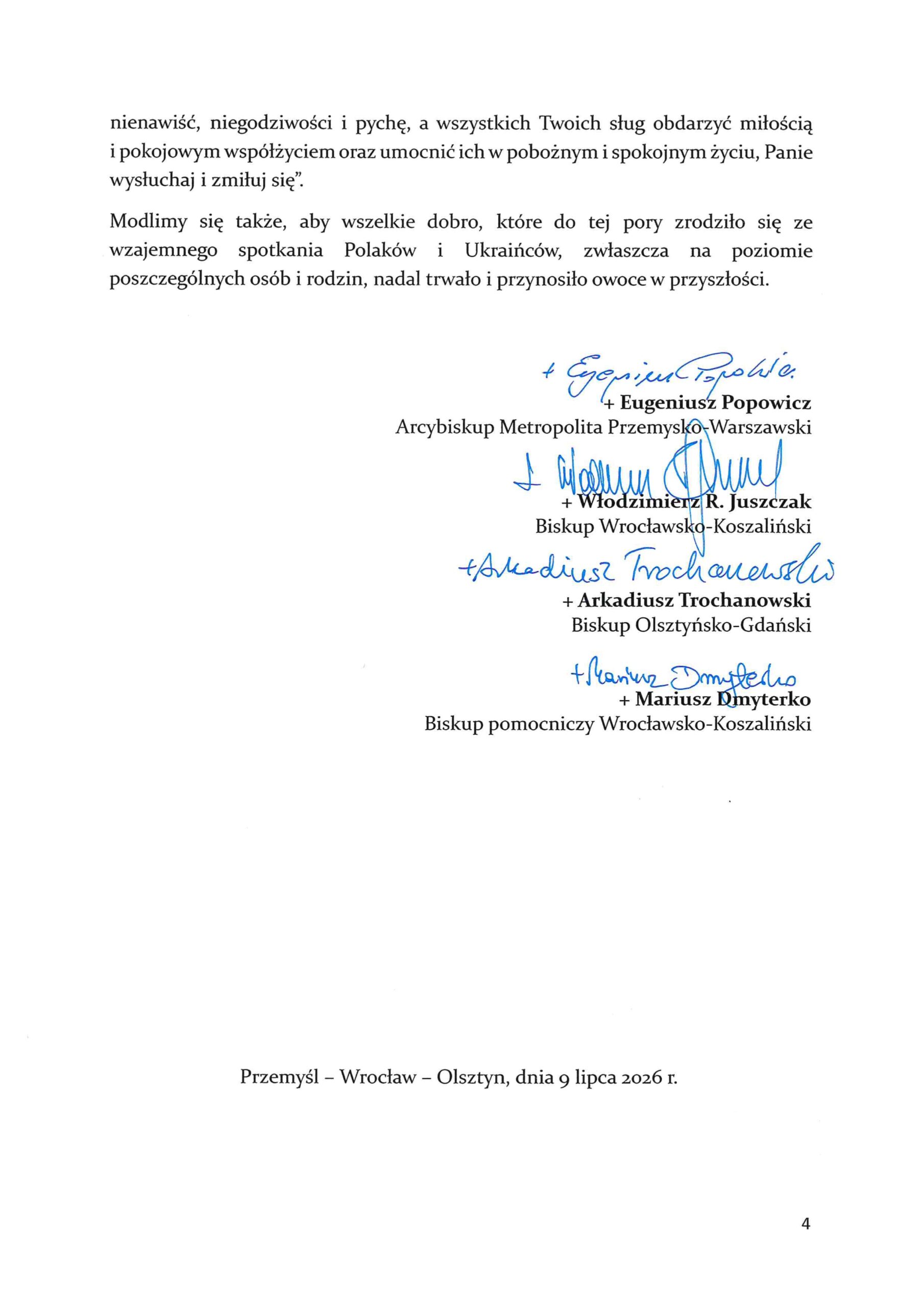 przeslanie biskupow greckokatolickich w przedeniu dnia pamieci ofiar zbrodni wolynskiej page 0004 scaled